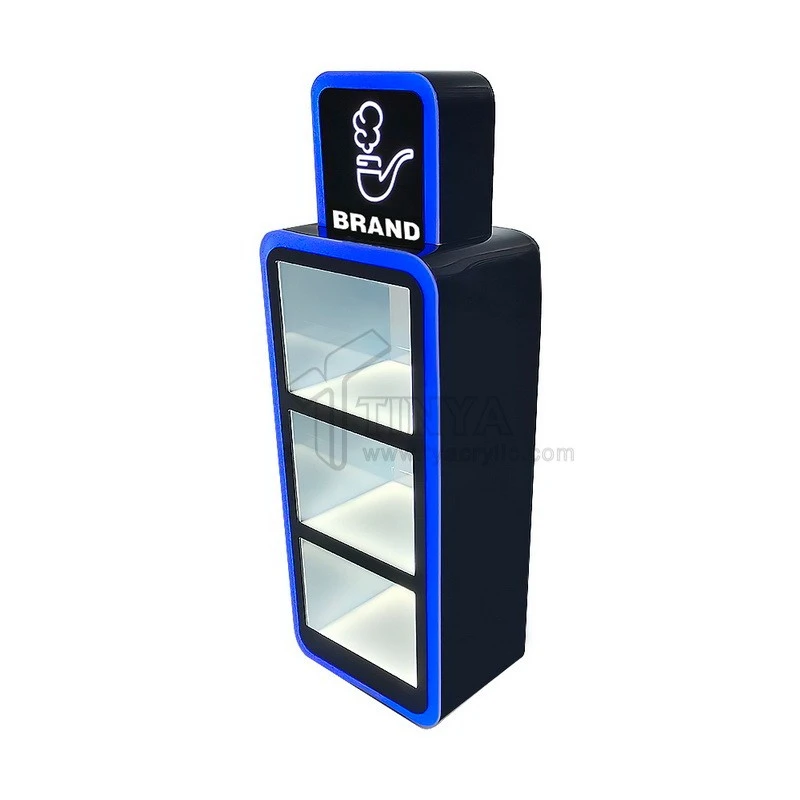 Smoke Shop Display With RGB LED Lights factory