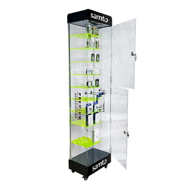Floor display for mobile accessories